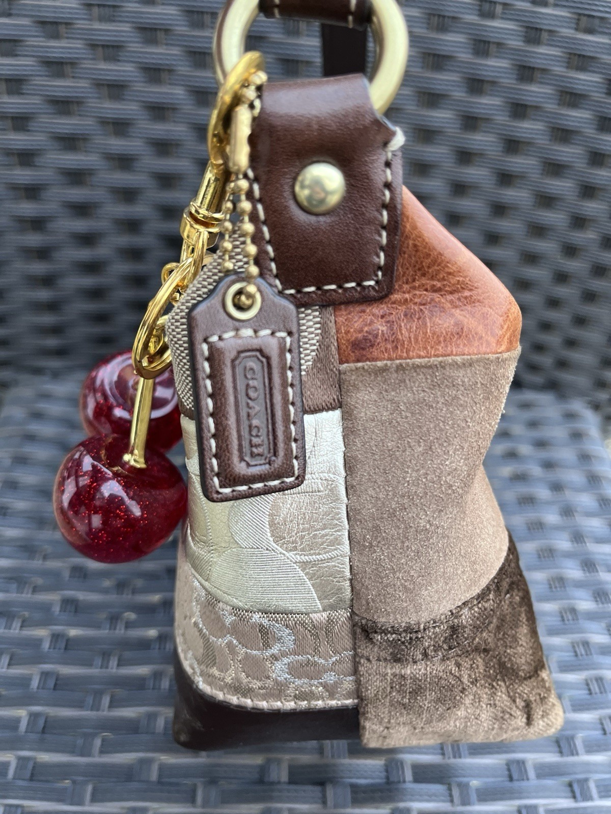 Coach MINI Patchwork Shoulder Bag Brown Multicolo… - image 4