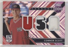 2018 Panini Elite Extra Edition USA Materials Purple /25 Connor Scott 9pd