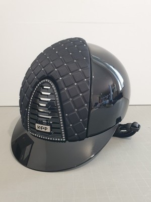 Kep Italia Cromo 2.0 Polish Metal Black Silver Night Swarovski Helmet M 56