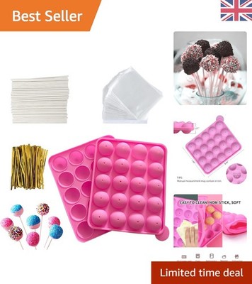 Luxus 20 Hohlräume Silikon Cake Pop Form Kit - 60 Sticks & Leckerli Beutel enthalten