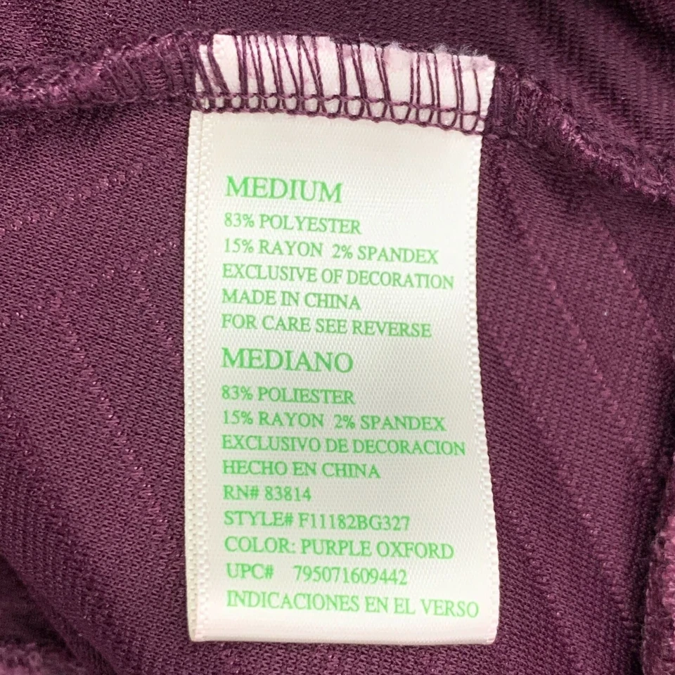 Moletom com capuz Green Tea feminino M roxo com nervuras cordão bolso manga longa - Imagem 4 de 4