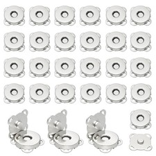 30 Sets Magnetic Snap Buttons,14mm Silver Button for 5.51,