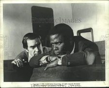 1970 Press Photo Sidney Poitier and Martin Landau in "They Call Me Mister Tibbs"