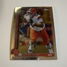 Topps Chrome 2025 Mason Graham #302 Rookie Cleveland Browns Football Card. rookie card picture