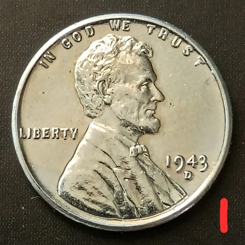 1943 D STEEL WHEAT CENT BRILLIANT UNCIRCULATED DAZZLER! (1)