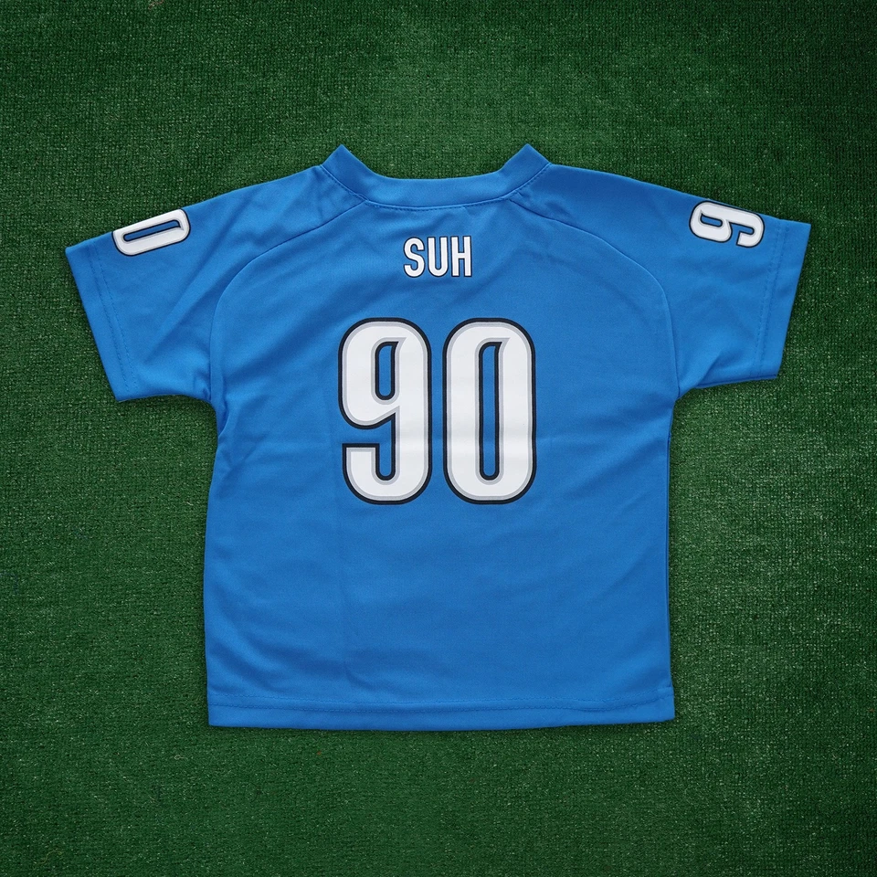 Camiseta de fútbol americano azul local oficial de Ndamukong Suh NFL Detroit Lions para niños pequeños Foto 2 de 4