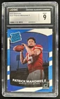 2017 Panini Donruss Patrick Mahomes II RC Rated #327 Chiefs CGC 9 Rookie