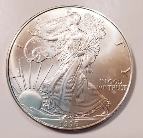1996 Uncirculated American Silver Eagle One Ounce Coin, low mintage key date
