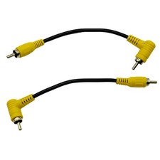 2Pcs RCA Phono Right Angle 90 Degree Male to Audio Subwoofer Cable...