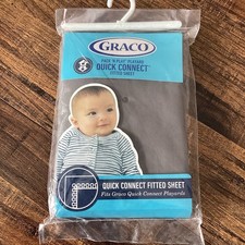 Graco Pack N Play Playard Quick Connect Fitted Sheet Stone Grey NEW