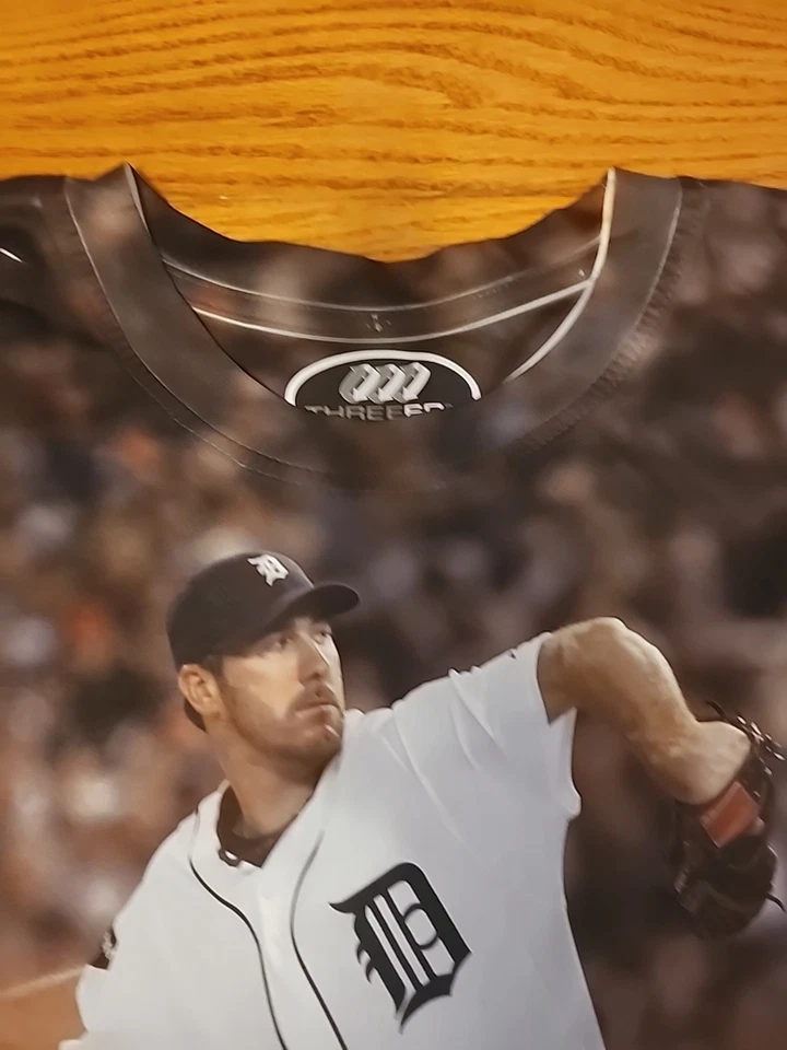 Detroit TIGERS Shirt Mens Extra Large White Baseball MLB Verlander Adult - Image 4 of 4