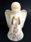 Vintage FENTON Angel Bell Hand Painted Signed Numbered 348 / 2000 Satin Glass