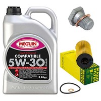 MotoröL Filter Set Meguin 5W-30 5 Liter + ÖLablassschraube FüR BMW X3 5Er 1Er