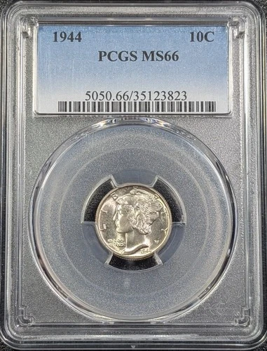 1944 Mercury Silver Dime 10C PCGS MS66 - 1C Auction!