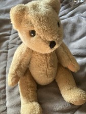 Vintage 1987 Ty Beanie Bear - Rare Jointed Classic Plush 11" Tan