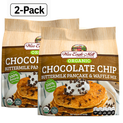 War Eagle Mill Organic Chocolate Chip Pancake Mix, 22 oz bags (pack of 2)