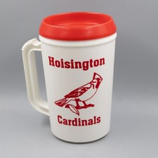 Hoisington High School Cardinals (Kansas) Vintage Plastic Gas Station Refill Mug