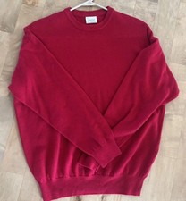 United Colors of Benetton Lambswool Sweater Red Italy Men  s