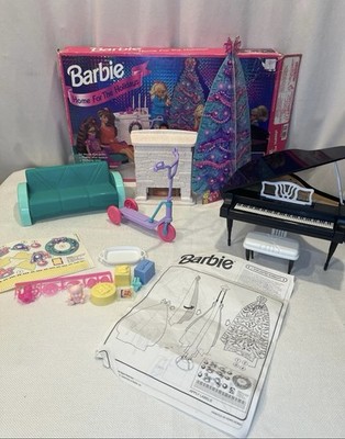 Vintage Barbie Doll Home For the Holidays Christmas Playset READ