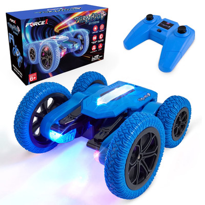 USA Toyz Blue RC Stunt Car - LED Off-Road Remote Control Car for Boys & Girls 6+