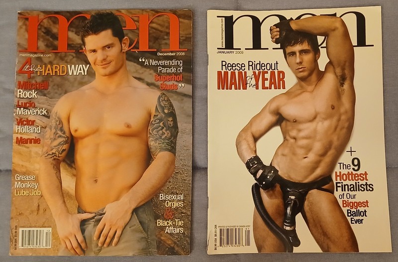 Pair of Advocate Men Magazines Dec 2008 & Jan 2009 Reese Rideout cover (28)