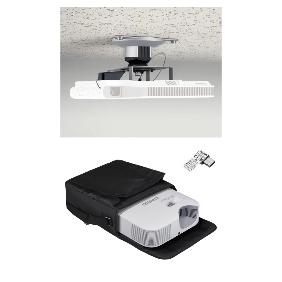 CASIO XJ-F21XN Projector bundle YB-2 Bag YW-41 Adapter YM-71 Ceiling mount