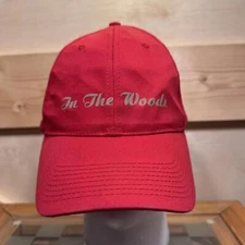 Vitronic  "In The Woods" Four Seasons Golf Strap Back Hat Cap Red