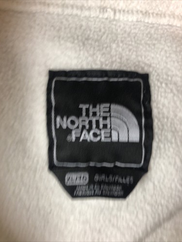 The North Face Off White Zip Fleece Jacket Size Youth XL Girls - Picture 2 of 7