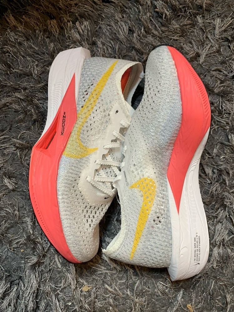 Nike ZoomX Vaporfly Next% 3 Womens Running Shoes White Topaz Gold Sea Coral Size 7 DV4130-101