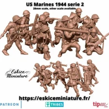 US Marines 1944 Series 2 - United States Army - 28mm - Eskice Miniature