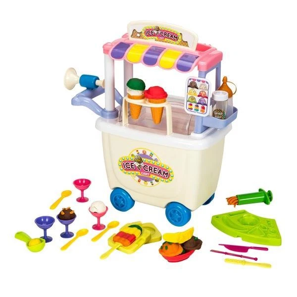 Ice Cream Cart Playset Fun Kids Creative Toy DIY Activity Dough Accessories Set