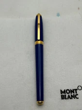 S.T Dupont Lacquer Dark Blue Fountain Pen, 14 M Nib-Mint