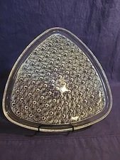Indiana Glass Triangle Daisy & Button Plate Indiana Snack Plate/ Sandwich Plate