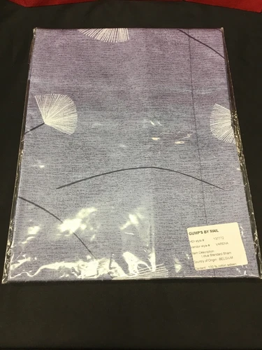 Gump's Reversible standard sham Blue/Gray/White Ginkgo Leaf Belgium 100% cotton