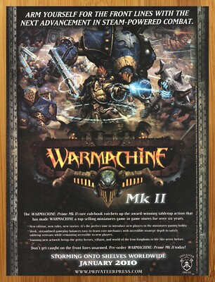 2009 Warmachine Prime Mk II Print Ad/Poster Miniatures Figures Game Promo Art