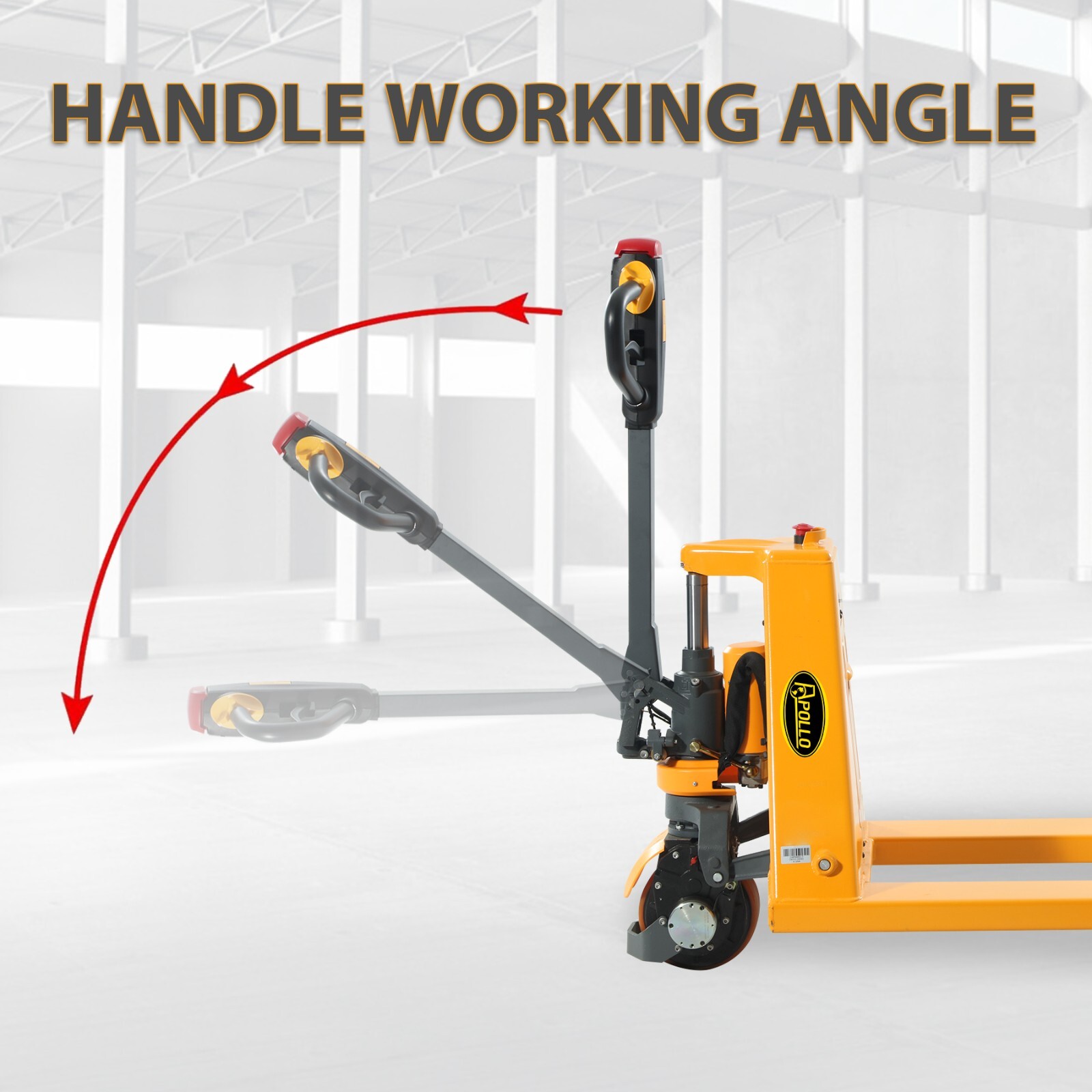 APOLLOLIFT Electric 24V Lithium Battery Pallet Jack Truck 3300lb W/ 48"X27" Fork