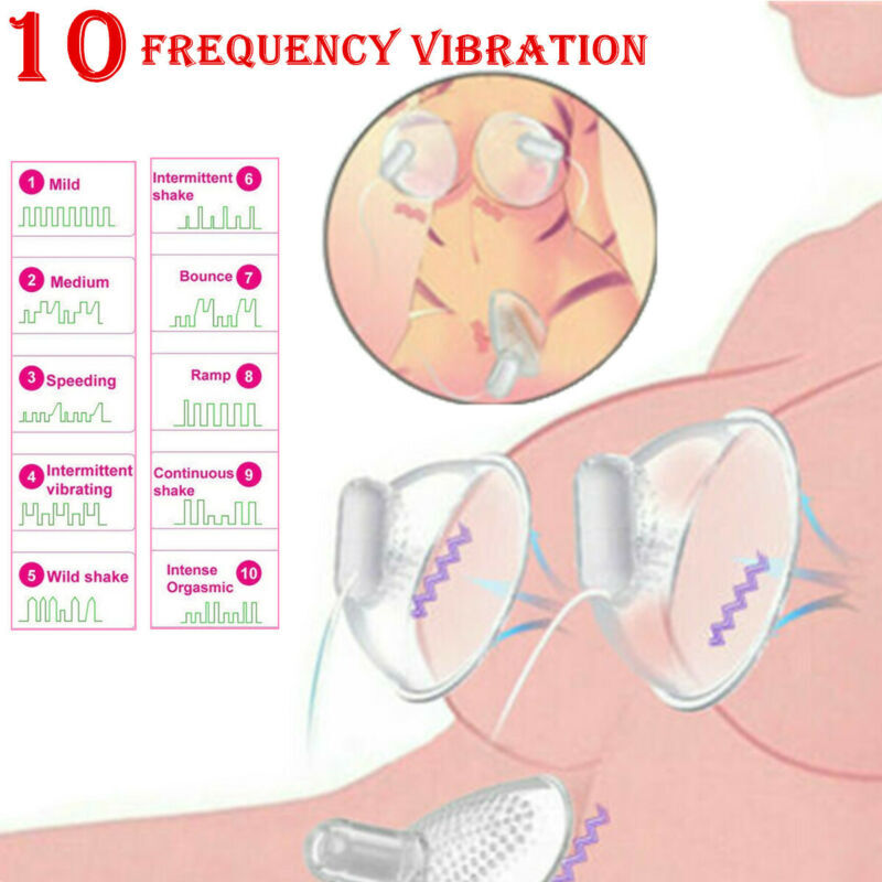 Breast Stimulator Pump Sucking Nipple Clit Vibrator Silicone Sex Toys For  Women