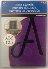 Hillman 4 inch Script Reusable Decor Stencils  Letters Numbers  840244