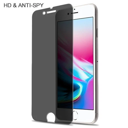 For iPhone X 6 7 8 PLUS Privacy Anti Spy Real Tempered Glass Screen Protector - Image 2 of 4