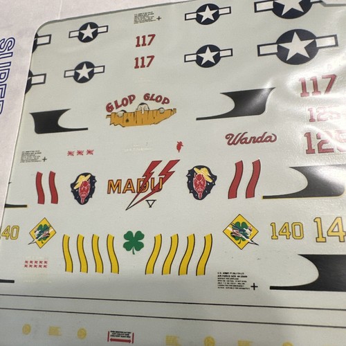 Superscale Decals 72780 1/72 Scale P-38J Lightning Madu, Glop Glop, Wanda - Picture 3 of 3