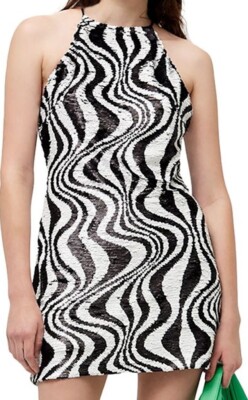 white christmas dresses SIMON MILLER Fountain Metallic Mini Dress In Star Gold