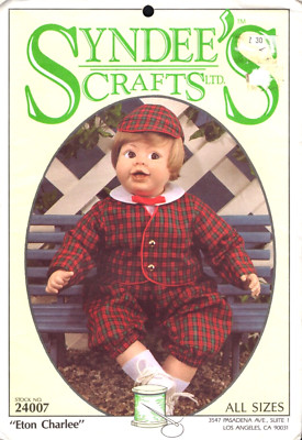 Eton Charlee, Doll Clothes in 3 Sizes by Syndee's Crafts, Sewing Pattern 24007