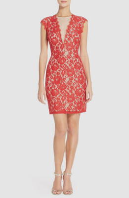 aidan mattox red lace dress Lace Pattern Long Dress