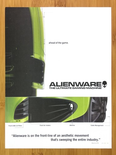 06 Alienware Ultimate Gaming Machine Pc Tower Print Ad Poster Official Art Ebay