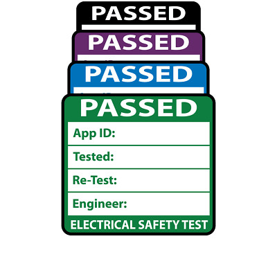 Test Run Label PAT Test Labels - 23mm x 25mm - Non Rip & Ultra Strong Adhesive | eBay UK