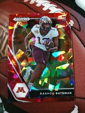 RASHOD BATEMAN 2021 Prizm Draft Picks Crusade RED CRACKED ICE RC #116 RAVENS
