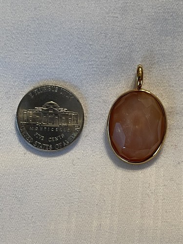 IPPOLITA 18K Gold Cameo Doublet Spaghetti Fork Pendant Charm MSRP $1350 NWOT - Picture 4 of 7