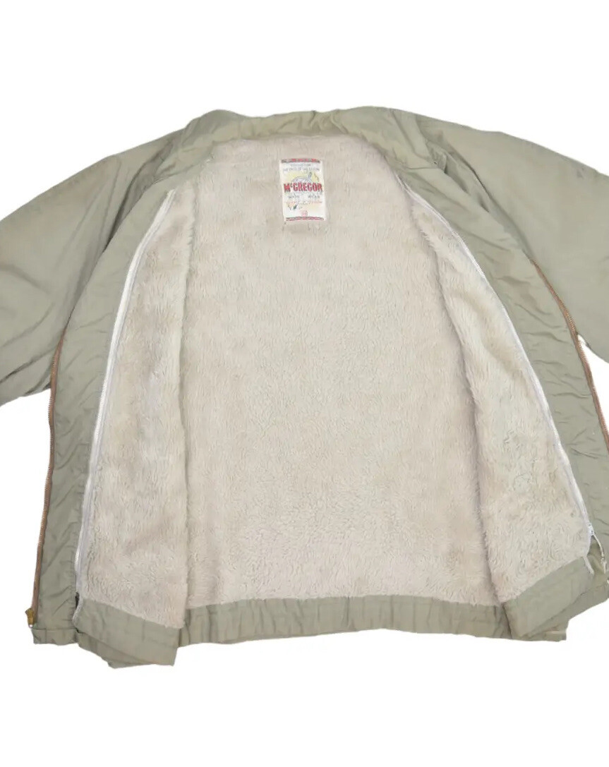 Vintage McGregor Jacket Mens 44 Full Zip Bomber Faux Fur Lined USA