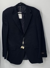 Canali mens black cashmere sports coat notch lapel NWD sz 54/6 L