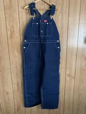 New Dickies Made In USA Blue Denim Bib Overalls 40x30